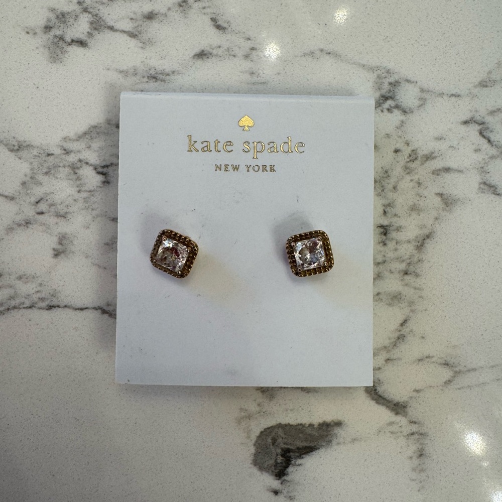 Kate Spade Rose Gold Square Earrings